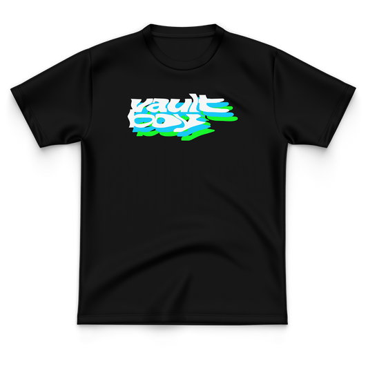 vaultboy trippy drop logo tee